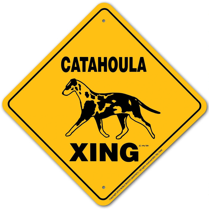 Catahoula Xing Sign Aluminum 12 in X 12 in #20826