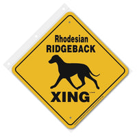 Rhodesian Ridgeback Xing Sign Aluminum 12 in X 12 in #20600