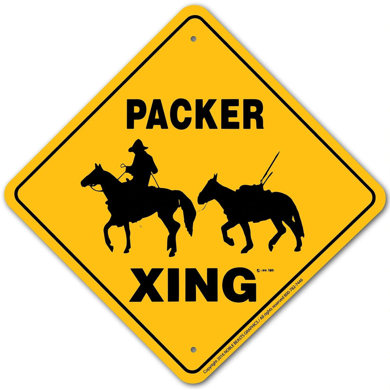 Packer Xing Sign Aluminum 12 in X 12 in #20675