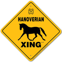 Hanoverian (WB) Xing Sign Aluminum 12 in X 12 in #20967