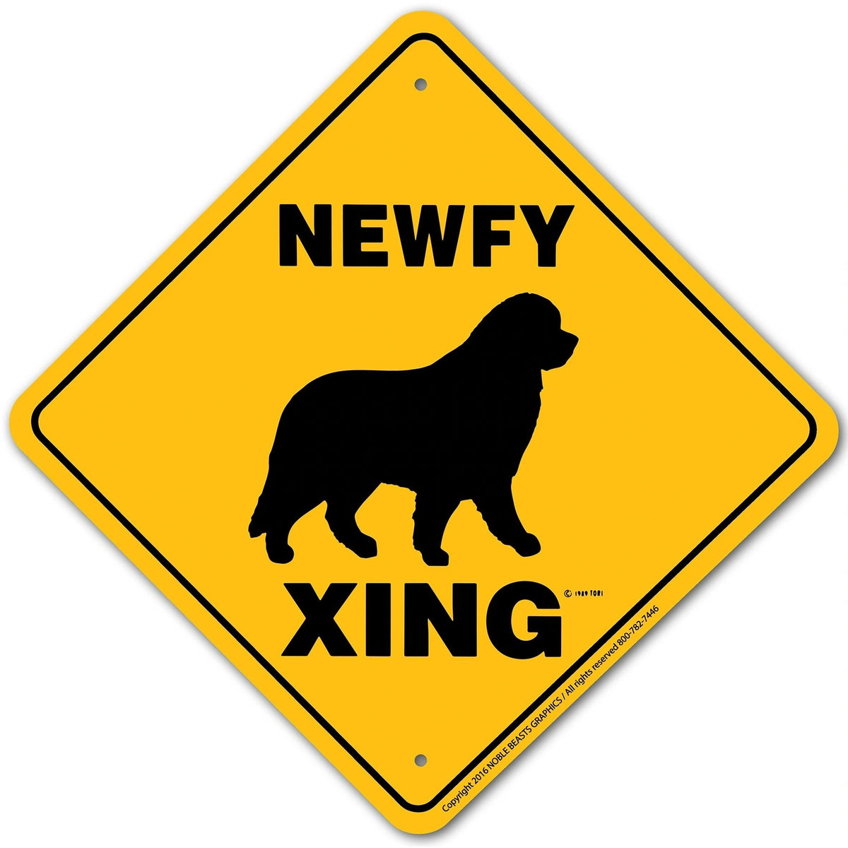 Newfy Xing Sign Aluminum 12 in X 12 in #20554
