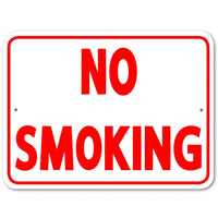 No Smoking Sign Aluminum 12 in X 9 in #3245332