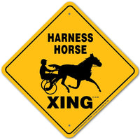 Harness Horse Xing Sign Aluminum 12 in X 12 in #20360