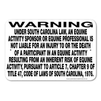 Equine Liability Signs R-T