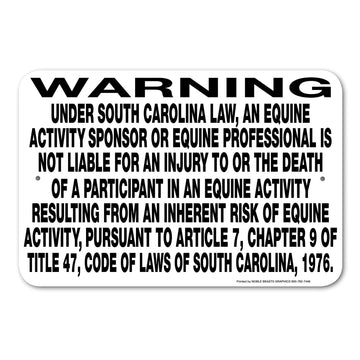 Equine Liability Signs R-T