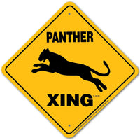 Panther Xing Sign Aluminum 12 in X 12 in #20930