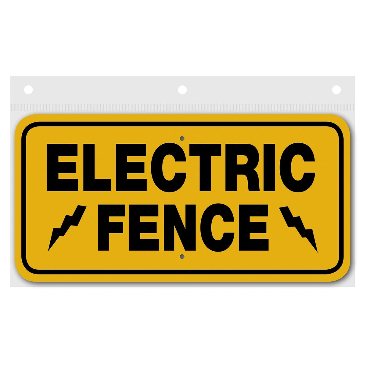 Electric Fence Sign Aluminum 6 in X 12 in #3444424