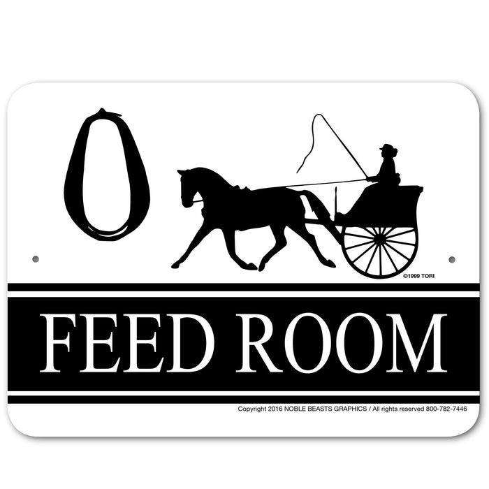 Feed Room (Driving) Sign Aluminum 9 in X 12 in #3245415