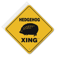 Hedgehog Xing Sign Aluminum 12 in X 12 in #20803