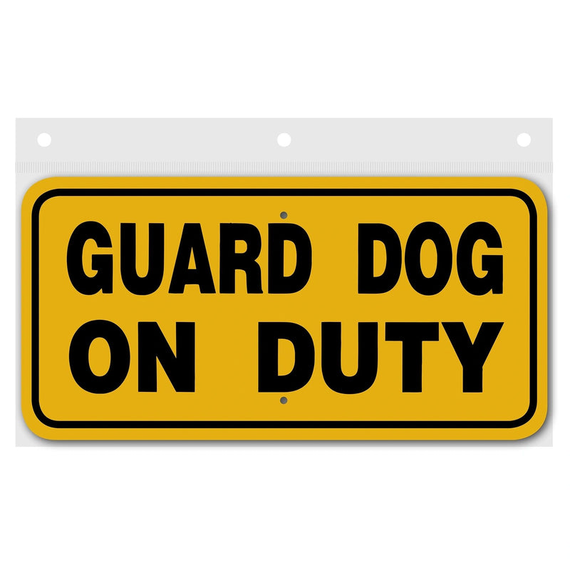 Guard Dog On Duty Sign Aluminum 6 in X 12 in #3444427