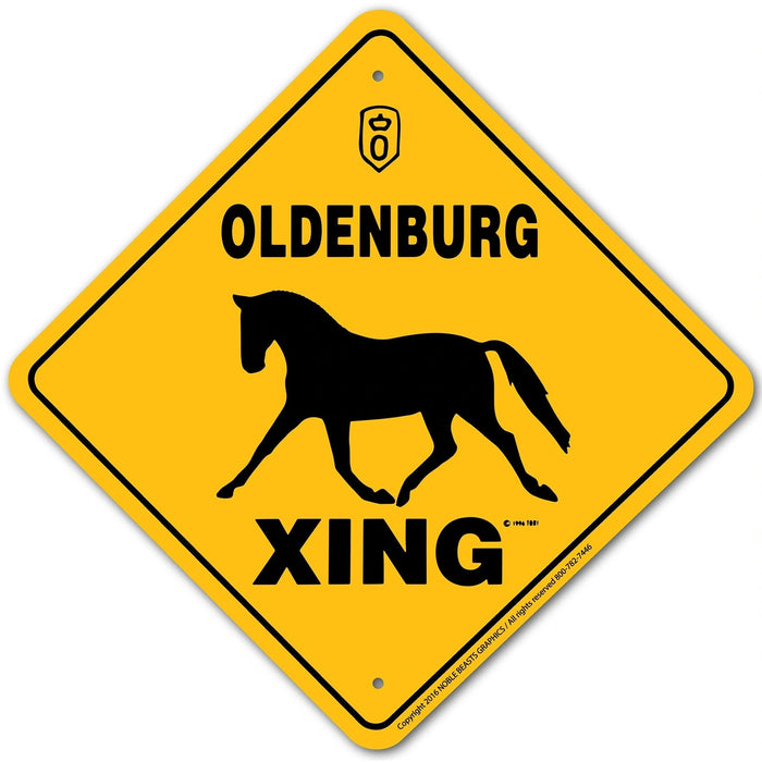 Oldenburg (WB) Xing Sign Aluminum 12 in X 12 in #20977