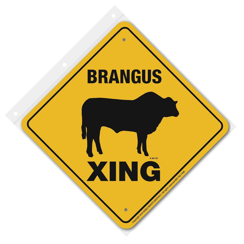 Brangus Xing Sign Aluminum 12 in X 12 in #20726