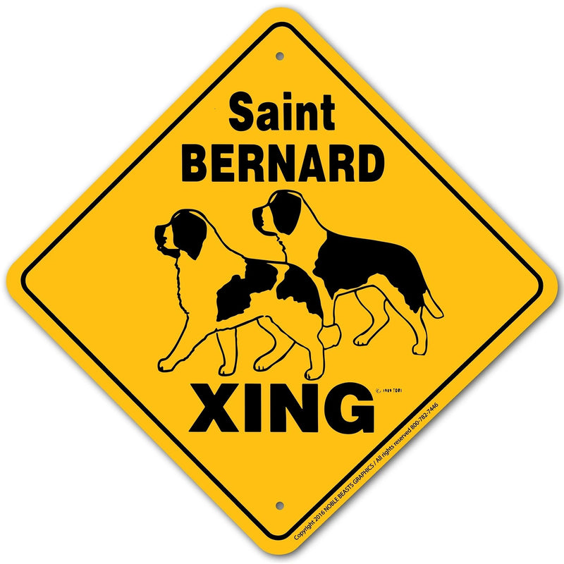 Saint Bernard Xing Sign Aluminum 12 in X 12 in #20556