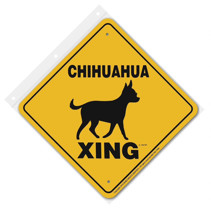 Chihuahua Xing Sign Aluminum 12 in X 12 in #20498