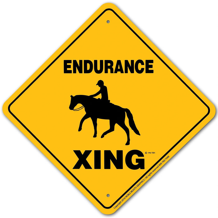 Endurance Xing Sign Aluminum 12 in X 12 in #20752