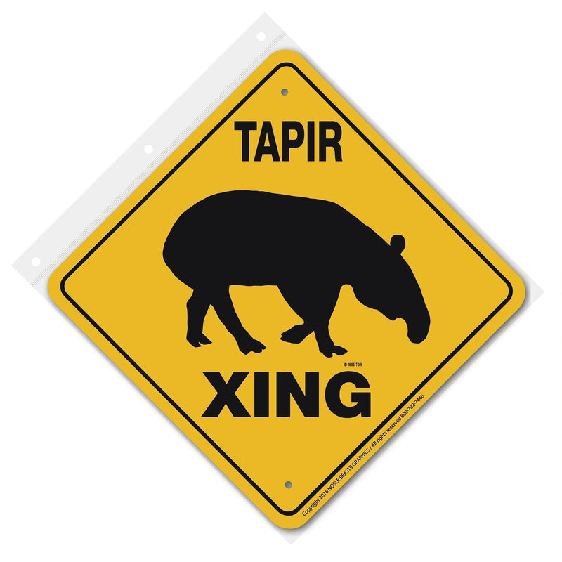 Tapir Xing Sign Aluminum 12 in X 12 in #201004