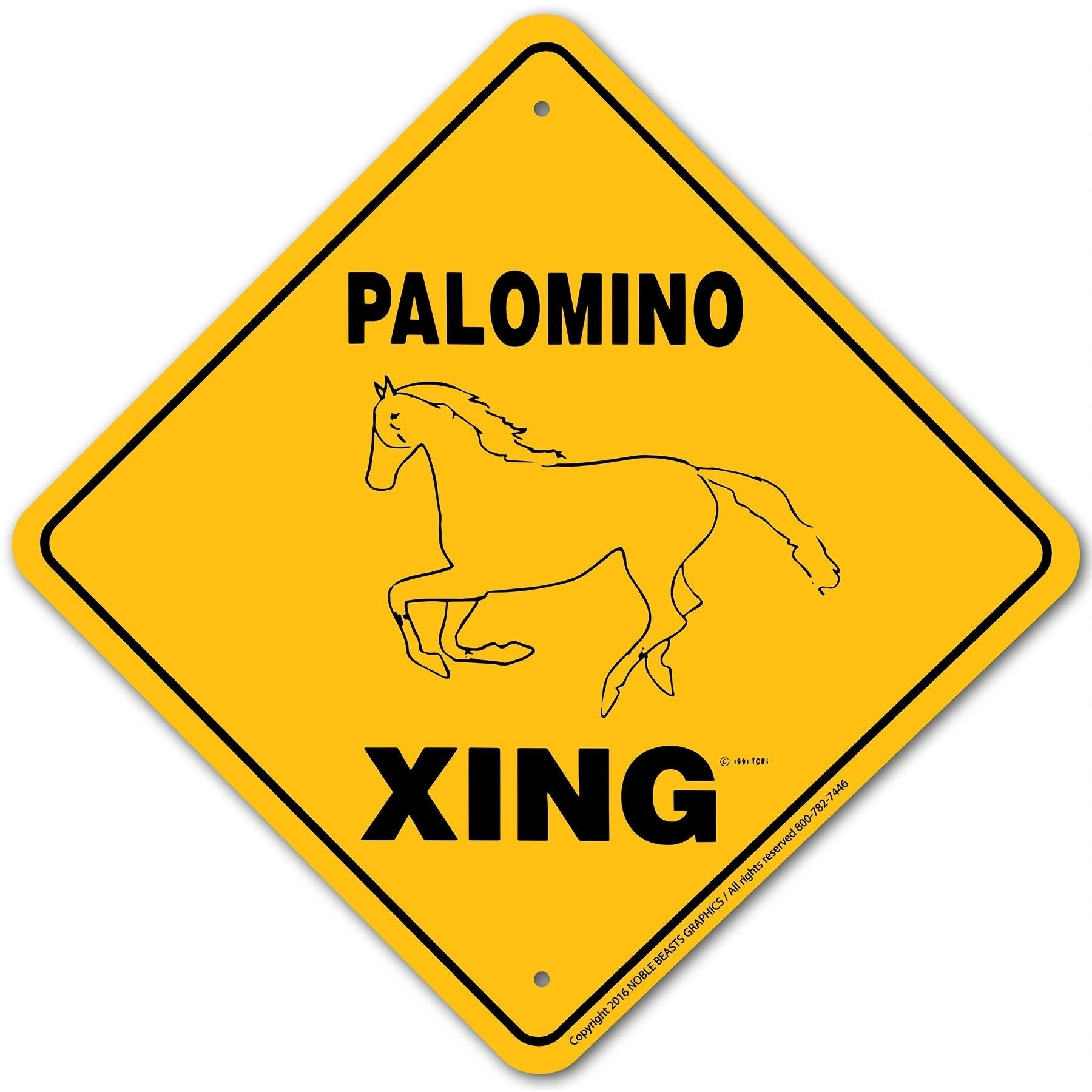 Palomino Xing Sign Aluminum 12 in X 12 in #20663