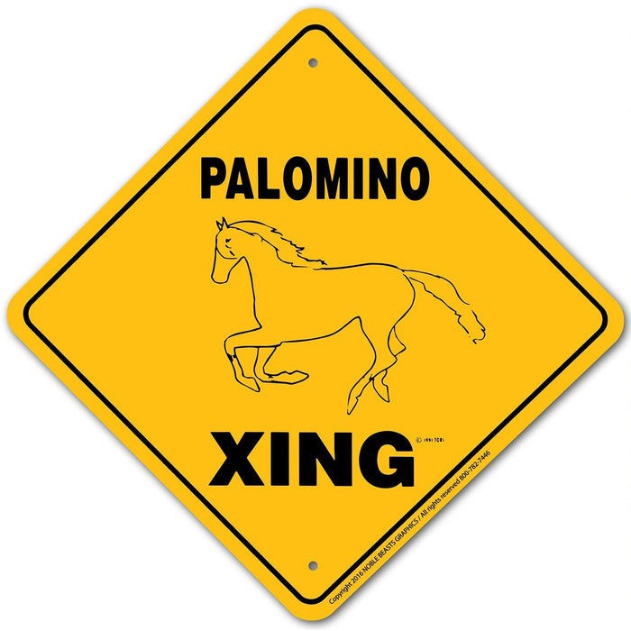 Palomino Xing Sign Aluminum 12 in X 12 in #20663