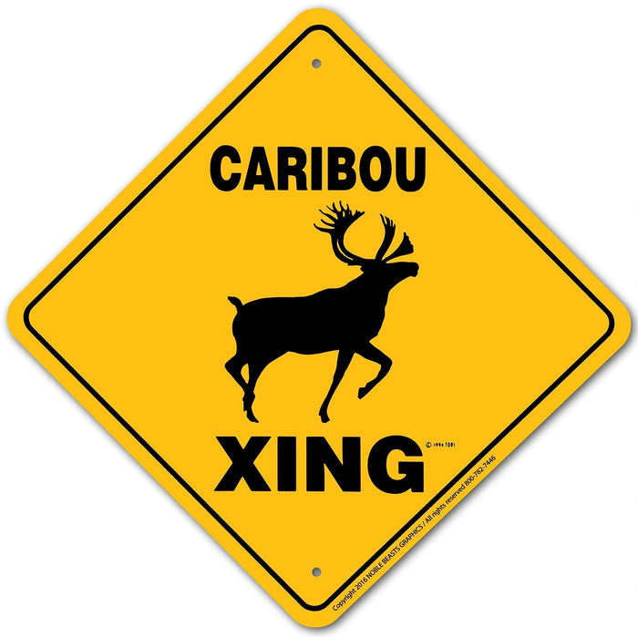 Caribou Xing Sign Aluminum 12 in X 12 in #20804