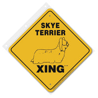 Skye Terrier Xing Sign Aluminum 12 in X 12 in #20649