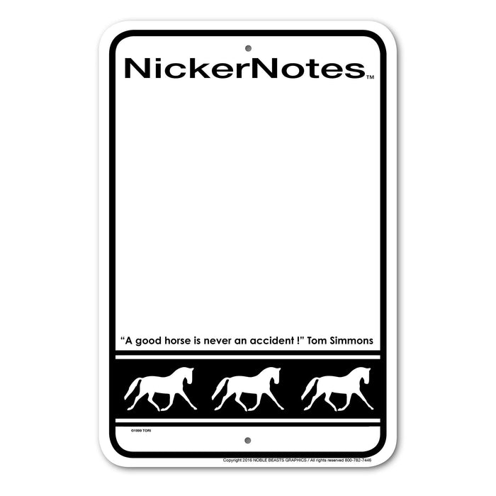 NickerNotes Sign Aluminum 18 in X 12 in #146774