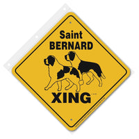 Saint Bernard Xing Sign Aluminum 12 in X 12 in #20556