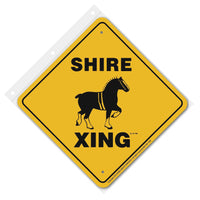 Shire Xing Sign Aluminum 12 in X 12 in #20682