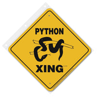 Python Xing Sign Aluminum 12 in X 12 in #20886