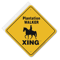 Plantation Walker Xing Sign Aluminum 12 in X 12 in #20590