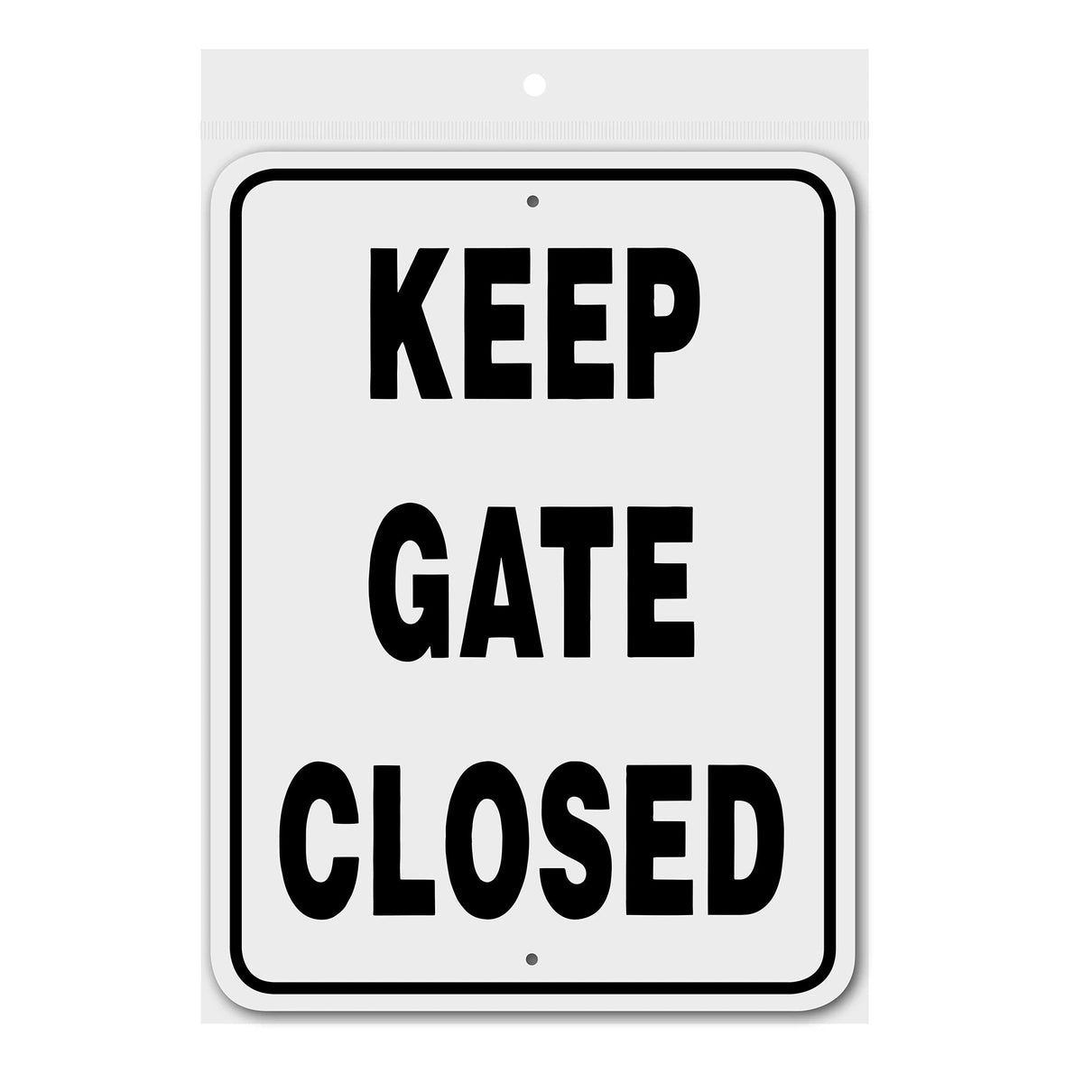Keep Gate Closed Sign Aluminum 9 in X 12 in #3245304