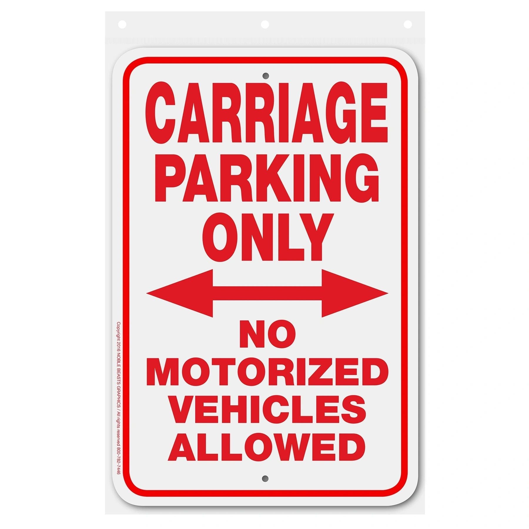 CARRIAGE PARKING ONLY signage