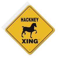 Hackney Xing Sign Aluminum 12 in X 12 in #20684