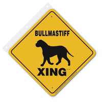 Bullmastiff Xing Sign Aluminum 12 in X 12 in #20622