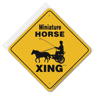 Miniature Horse (Cart) Xing Sign Aluminum 12 in X 12 in #20324