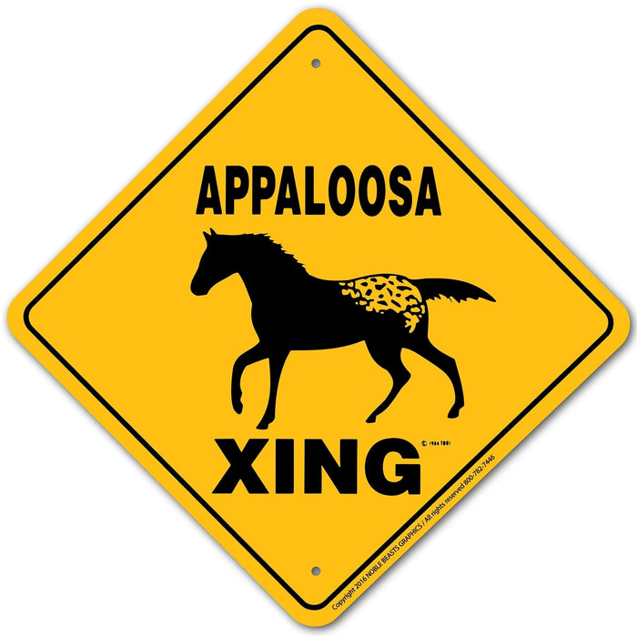 Appaloosa Xing Sign Aluminum 12 in X 12 in #20312