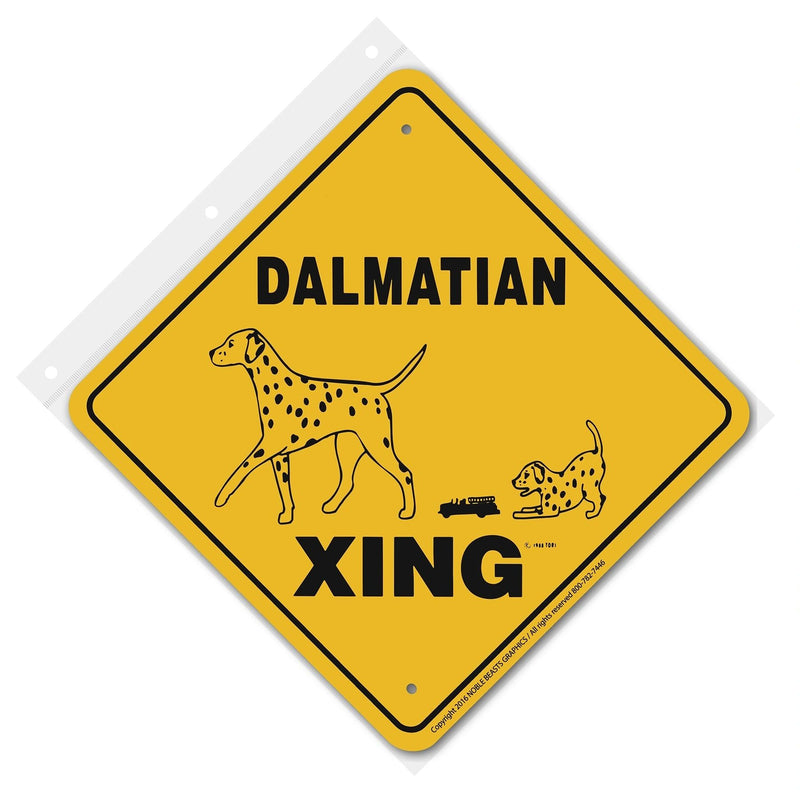 Dalmatian Xing Sign Aluminum 12 in X 12 in #20500