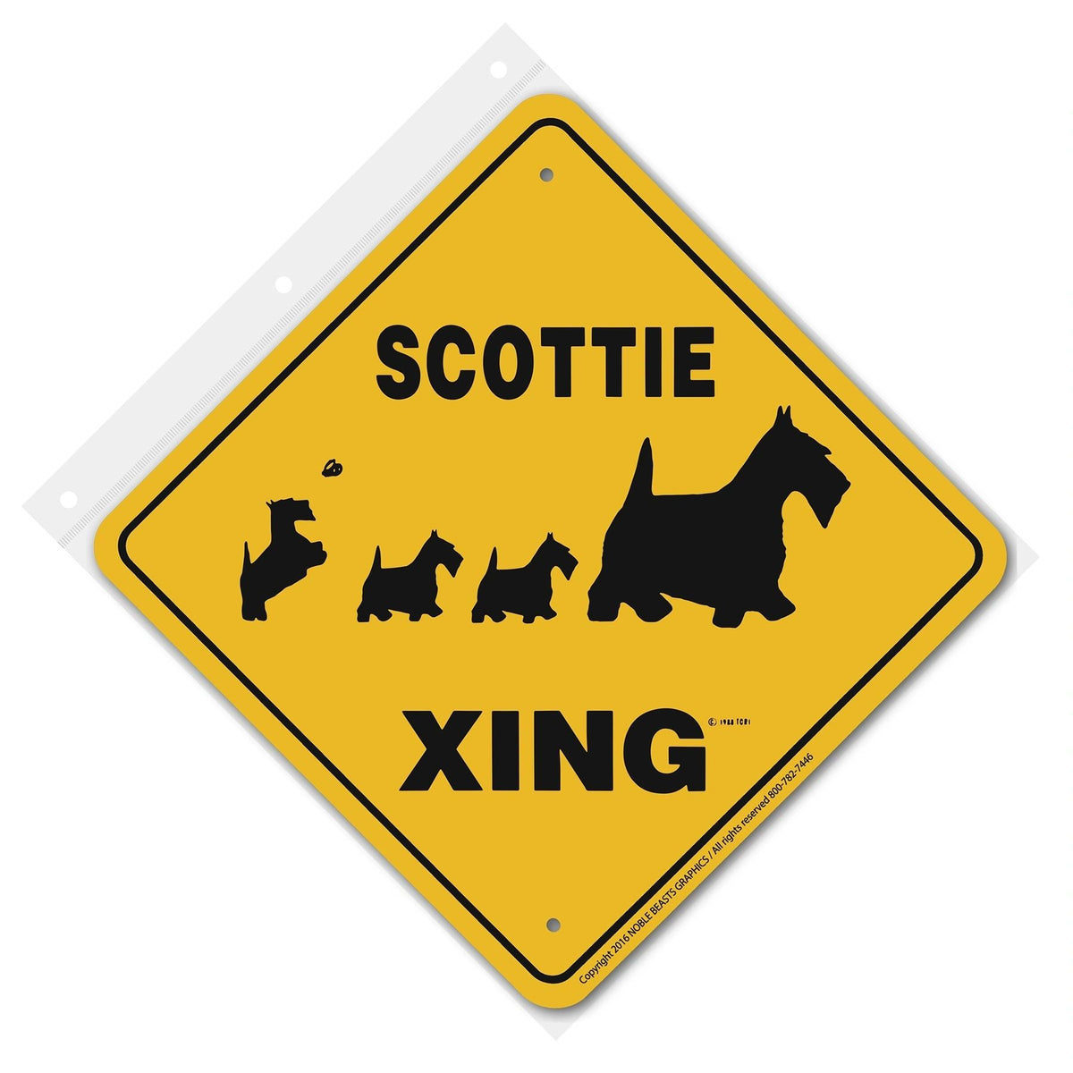 Scottie Xing Sign Aluminum 12 in X 12 in #20440