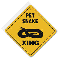 Pet Snake Xing Sign Aluminum 12 in X 12 in #20885