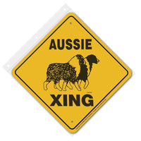 Aussie Xing Sign Aluminum 12 in X 12 in #20566