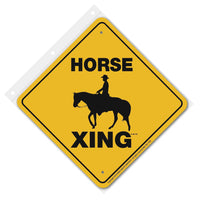 Horse (Western) Xing Sign Aluminum 12 in X 12 in #20332