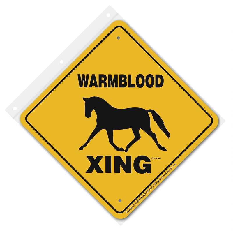 Warmblood Xing Sign Aluminum 12 in X 12 in #20945