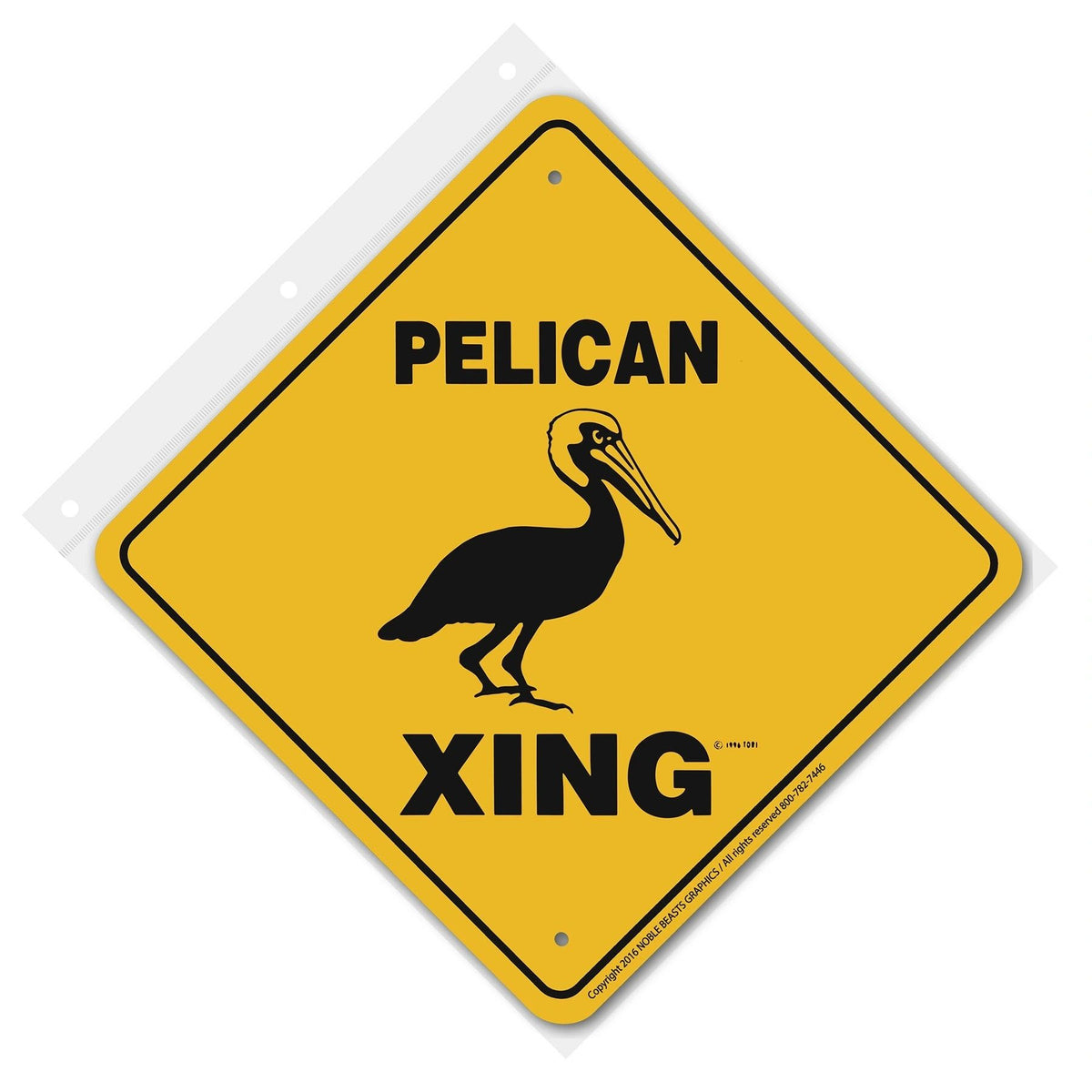 Pelican Xing Sign Aluminum 12 in X 12 in #20844