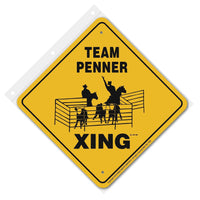 Team Penner Xing Sign Aluminum 12 in X 12 in #20769