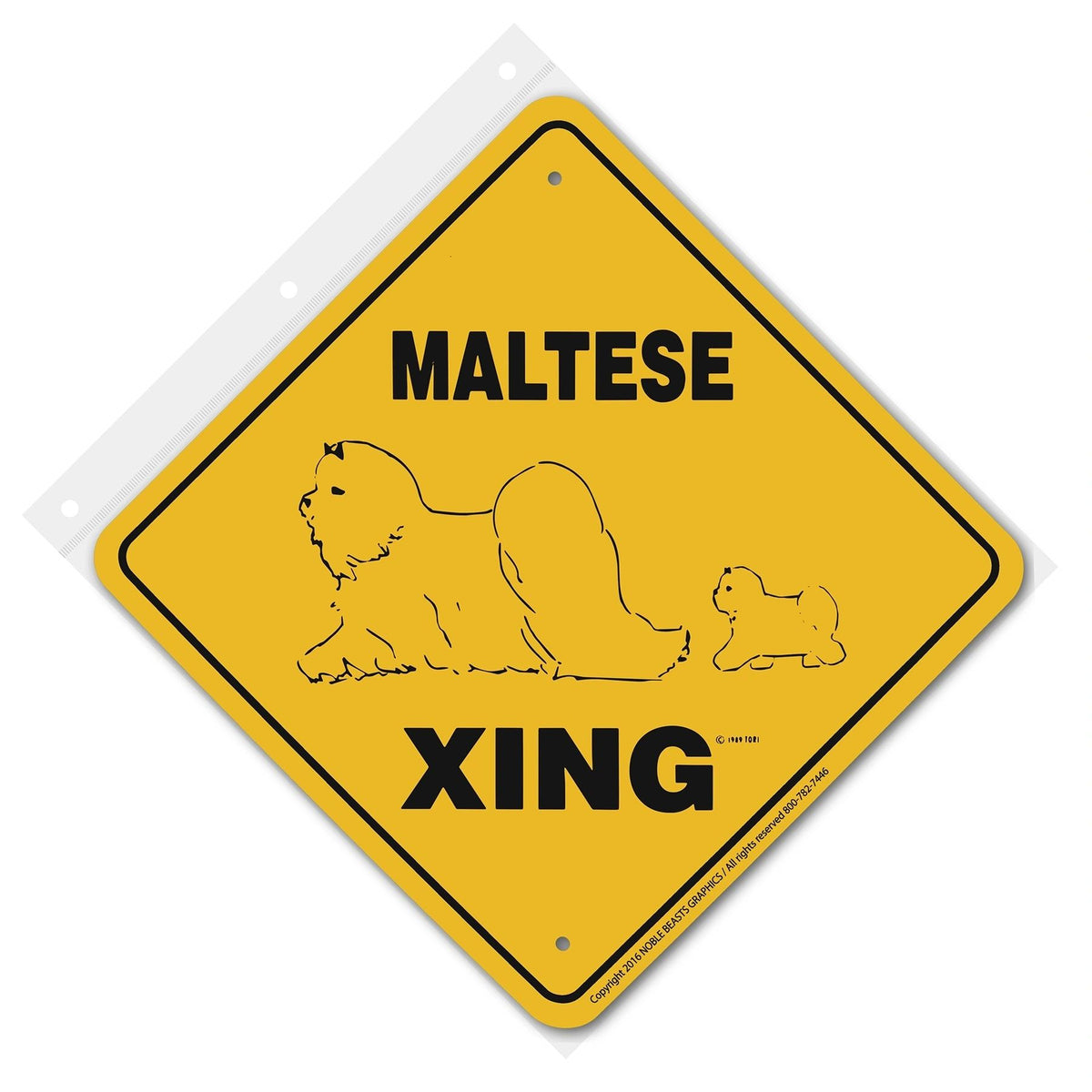 Maltese Xing Sign Aluminum 12 in X 12 in #20583