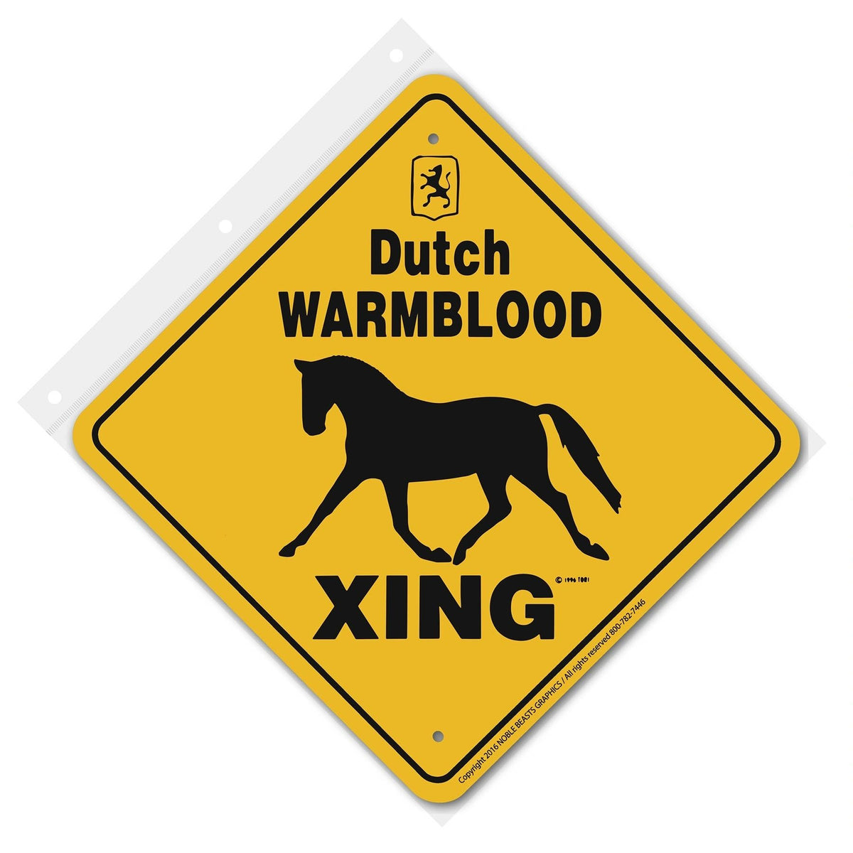 Dutch Warmblood Xing Sign Aluminum 12 in X 12 in #20975