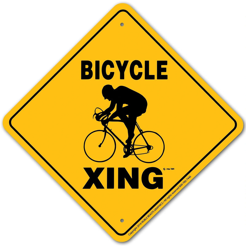 Bicycle Xing Sign Aluminum 12 in X 12 in #20420