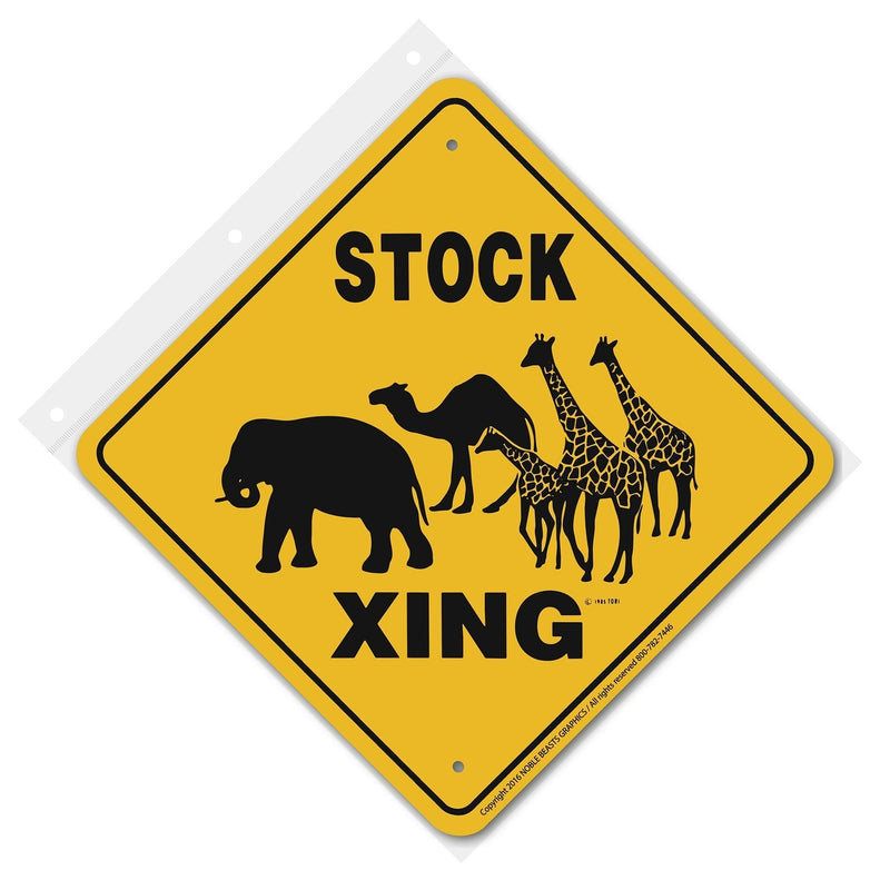 Stock (Exotic) Xing Sign Aluminum 12 in X 12 in #20334