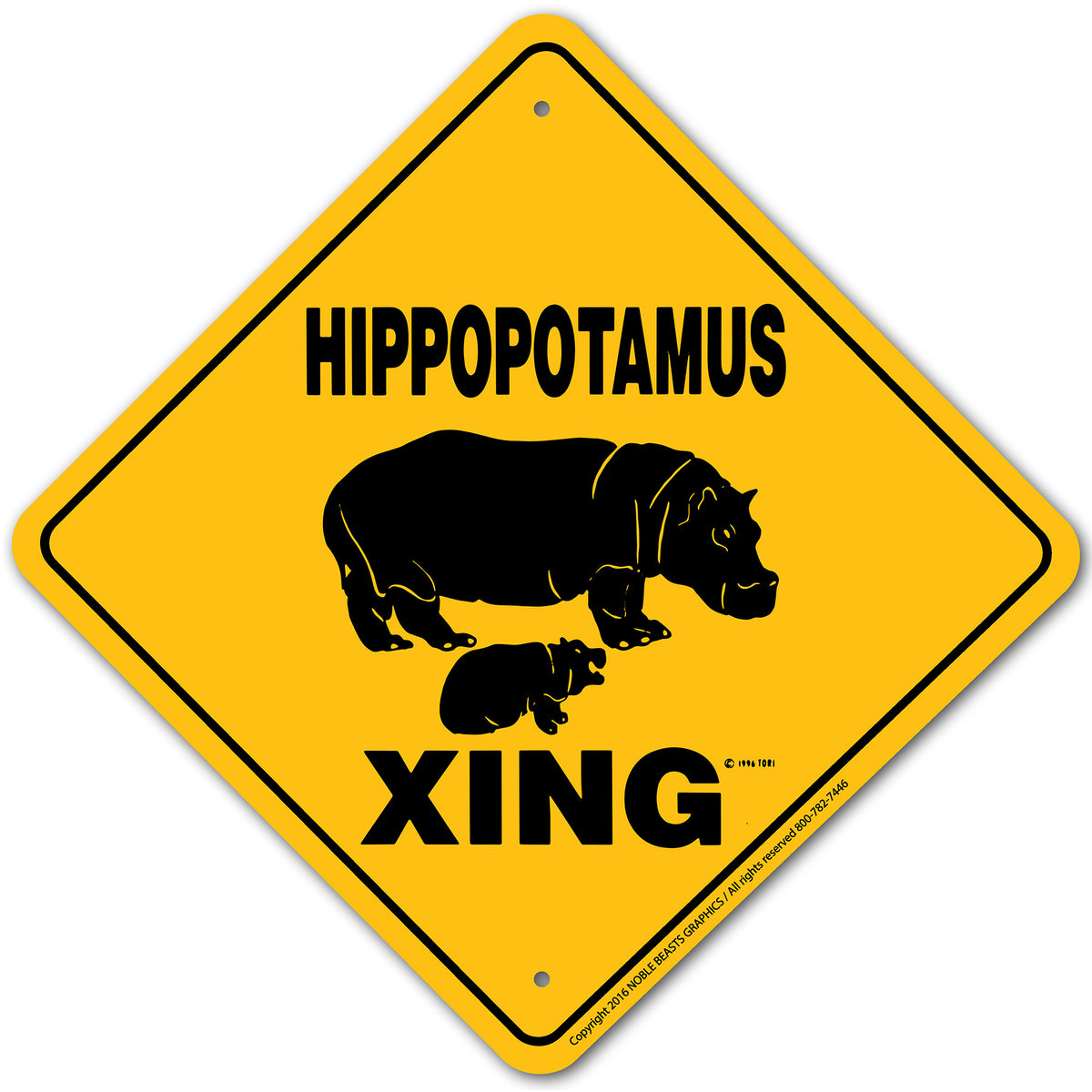HIPPOPOTAMUS XING Aluminum Sign  Main