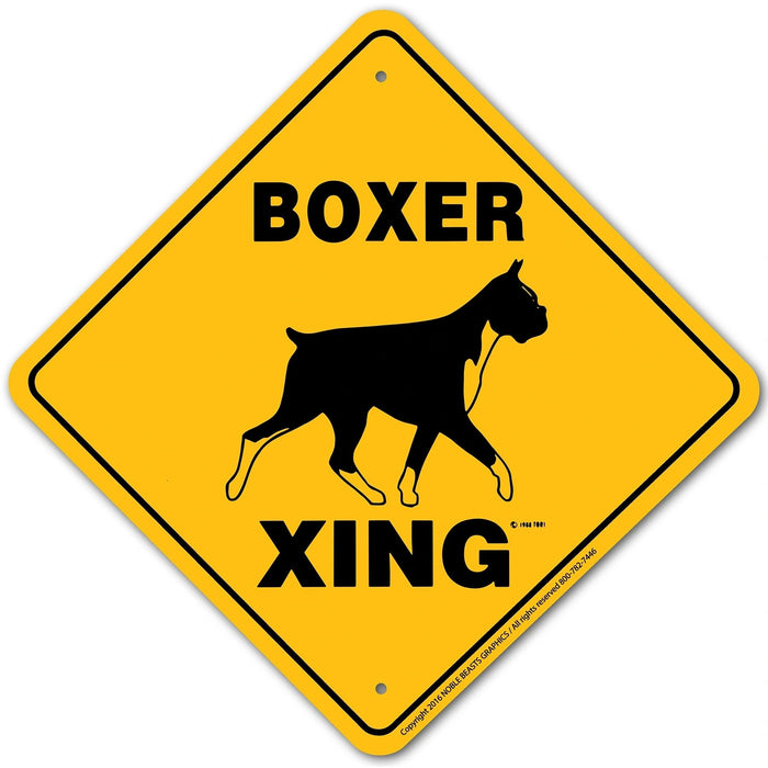 Boxer Xing Sign Aluminum 12 in X 12 in #20490