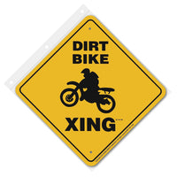 Dirt Bike Xing Sign Aluminum 12 in X 12 in #20933